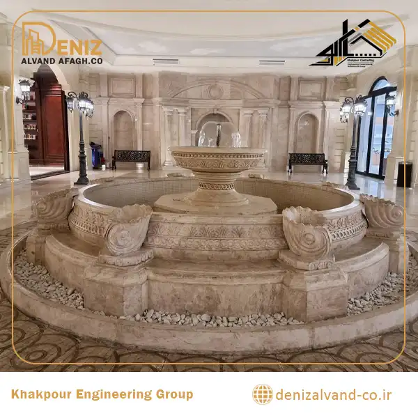 Circular central fountain at the Iran Mall Show Gallery