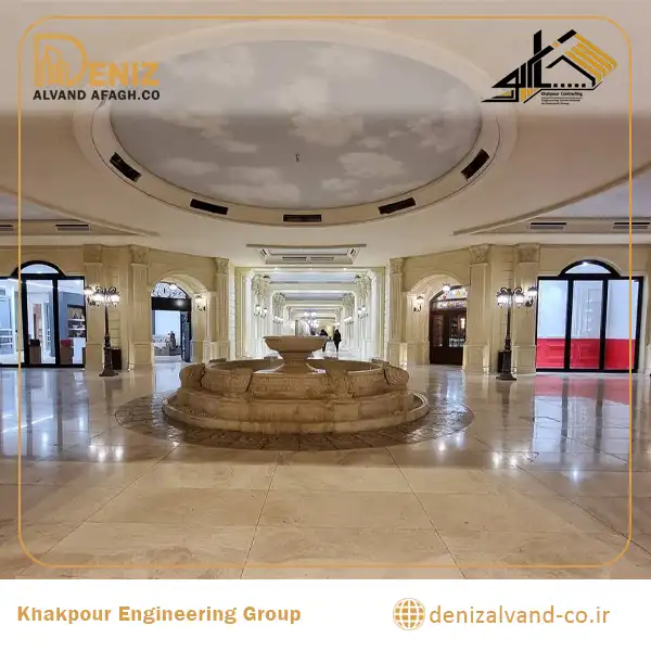 Completed central and wall fountain project at Iran Mall in Tehran