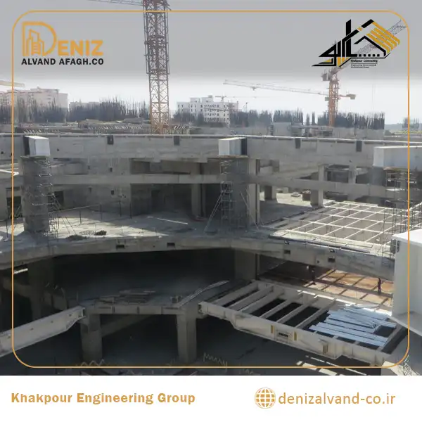 Structural steel connections during the Diamond Hall erection process