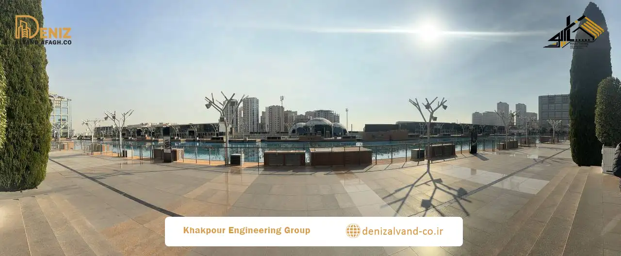 View of the Iran Mall South Landscape near the Musical Fountain