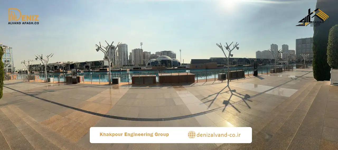 Stone flooring and wall cladding works at the Iran Mall project