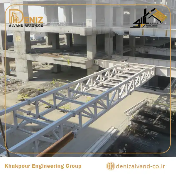 Completed steel framework by Deniz Alvand Afagh and Khakpour Engineering Group