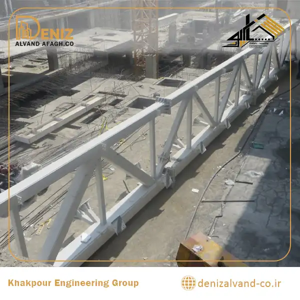 Before-and-after view of the Iranian Garden steel structure at Iran Mall