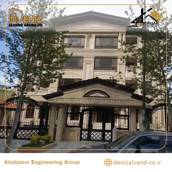 Classical façade of the Mehrshahr residential building project by Deniz Alvand Afaq