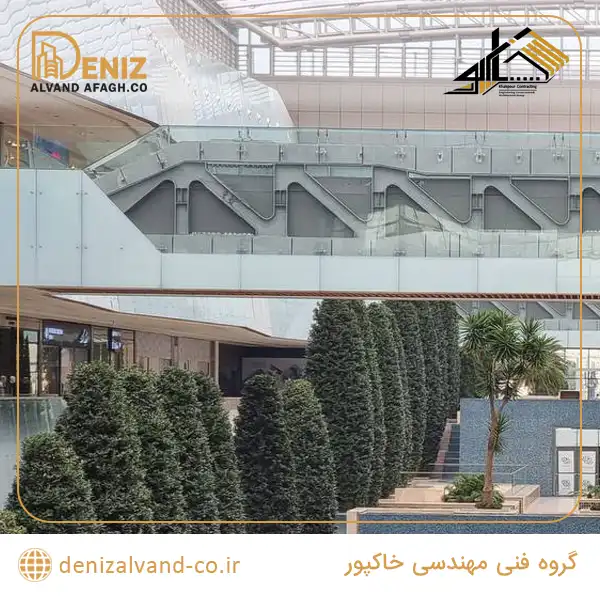 نمای تکمیل شده باغ ایرانی بازار بزرگ ایران پس از پایان عملیات اجرایی سازه فلزی
