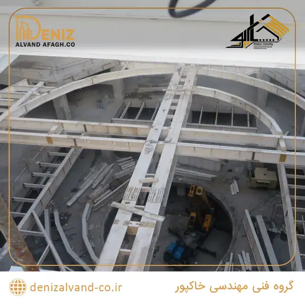 مراحل مونتاژ اسکلت فلزی تالار الماس ایران مال