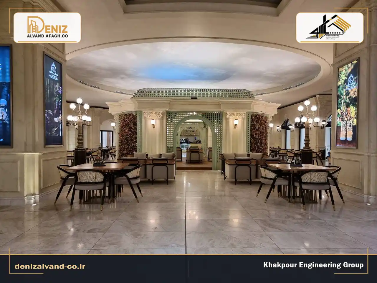 Interior painting and patina finish at Shabro Cafe Iran Mall