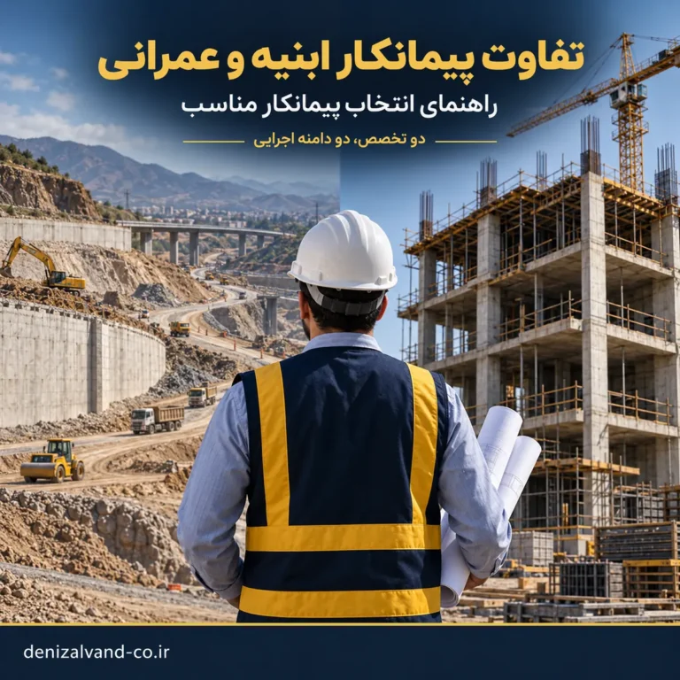 مقایسه پیمانکار ابنیه و پیمانکار عمرانی در پروژه‌های ساختمانی و زیرساختی