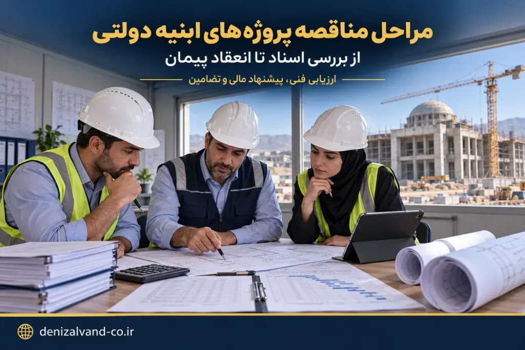مراحل شرکت در مناقصه پیمانکاری ابنیه دولتی و بررسی اسناد، قیمت پیشنهادی و تضامین